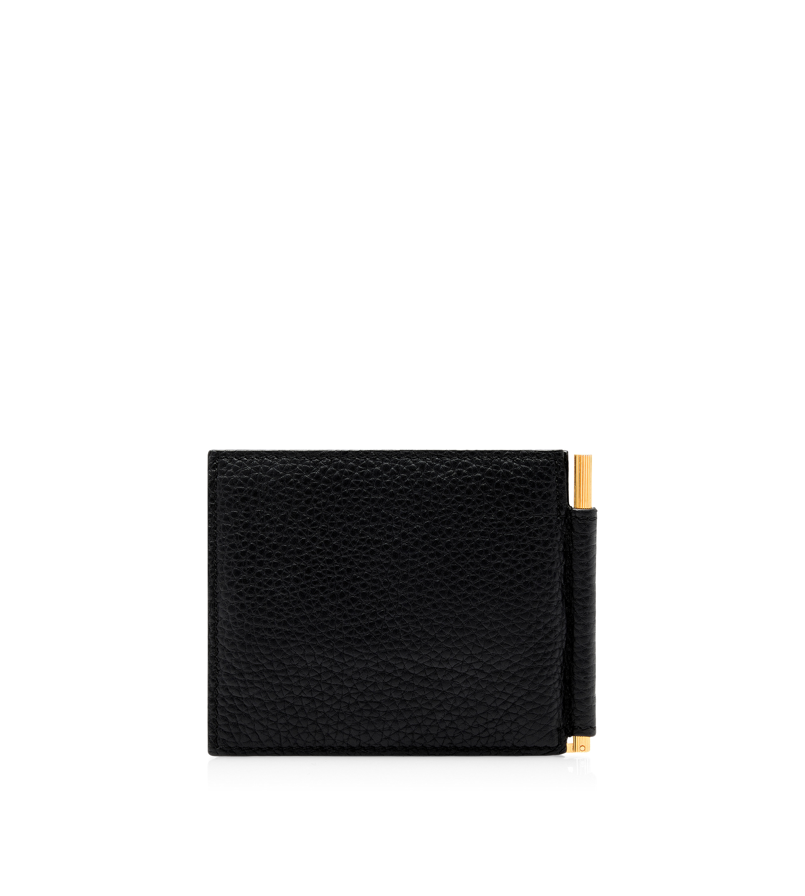 GRAINED LEATHER MONEY CLIP WALLET - 3