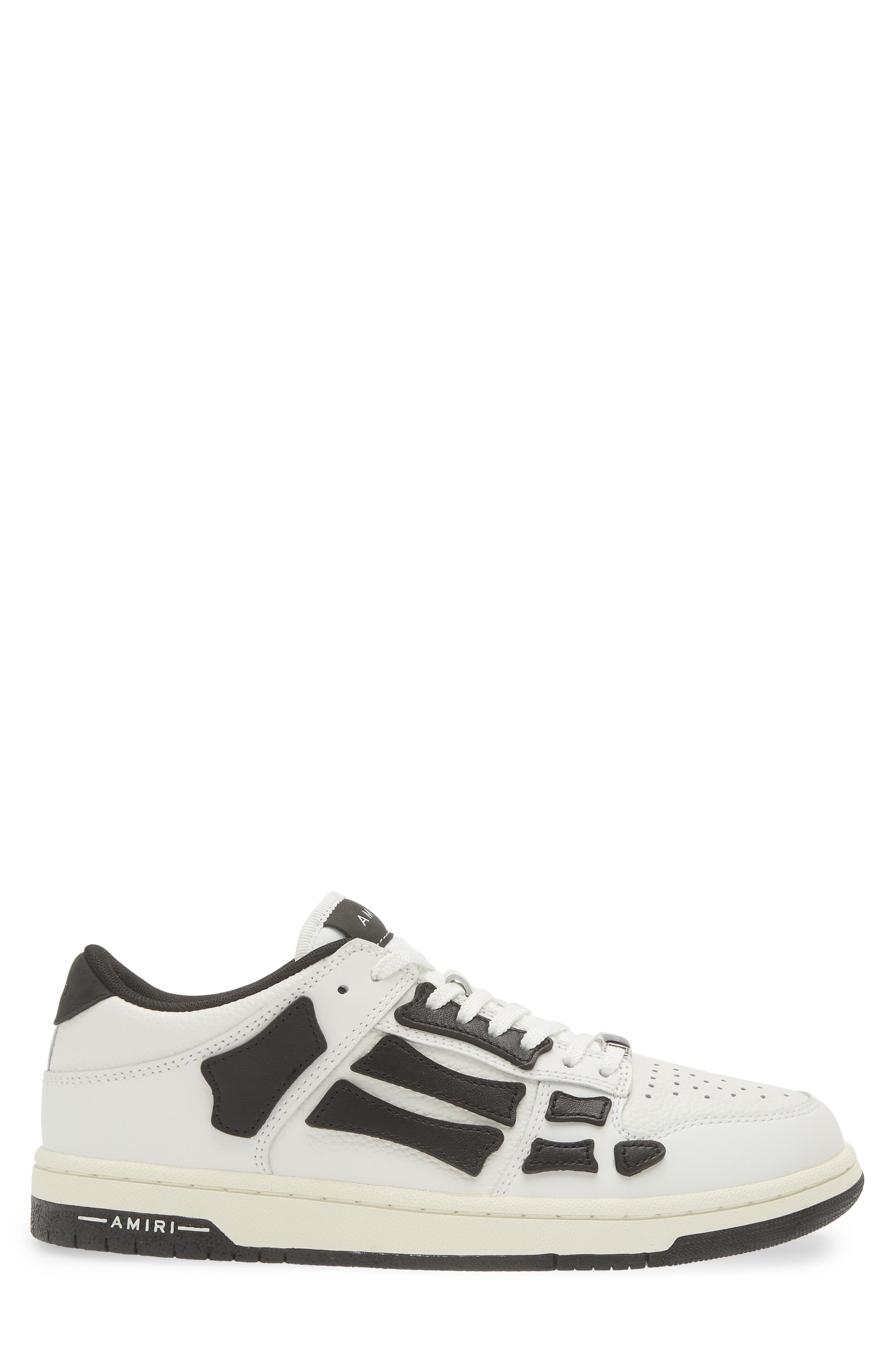 AMIRI Skel Low Top Sneaker in White/Black at Nordstrom - 3