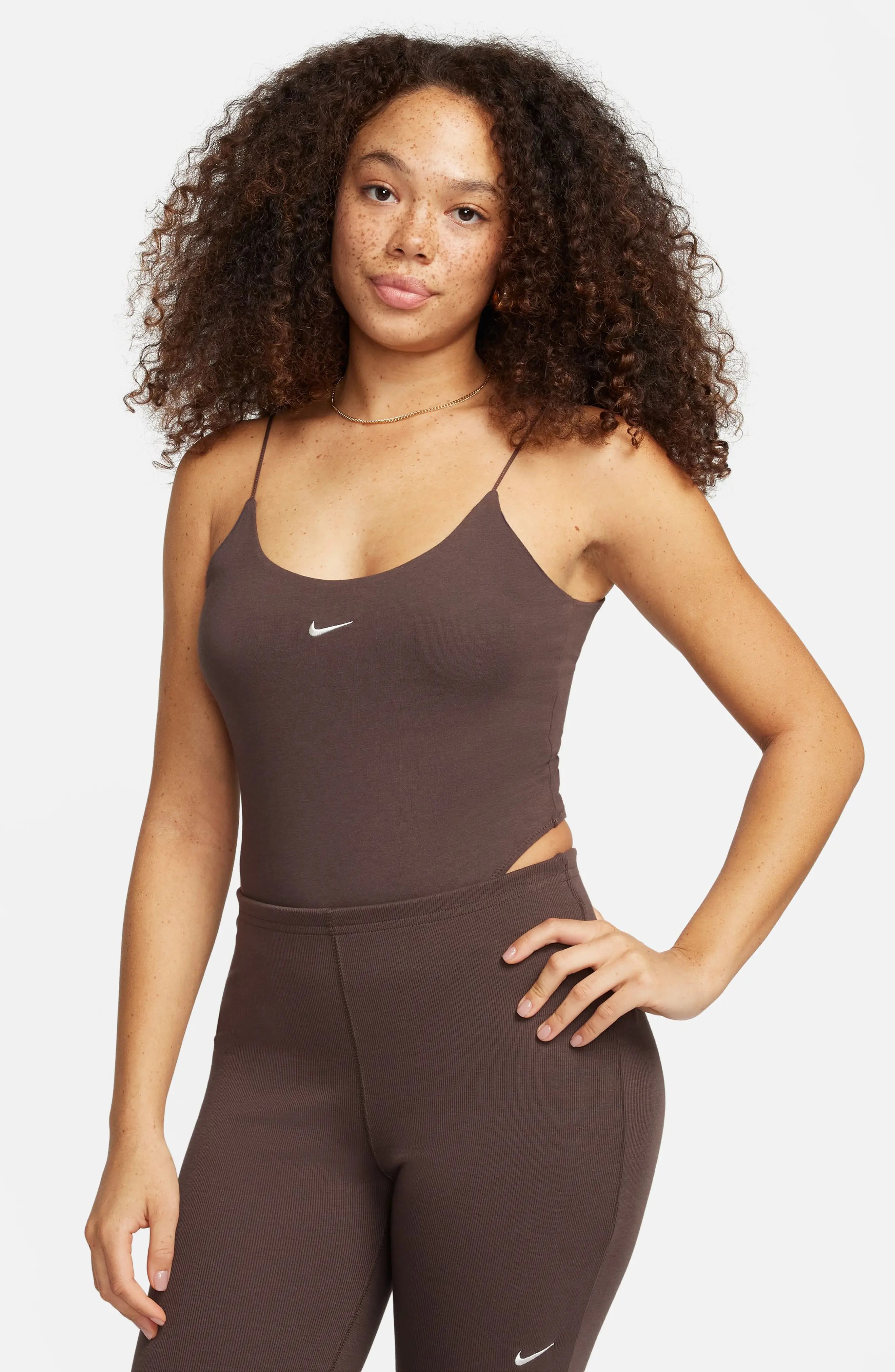 Sportswear Camisole Bodysuit in Baroque Brown/Sail - 8