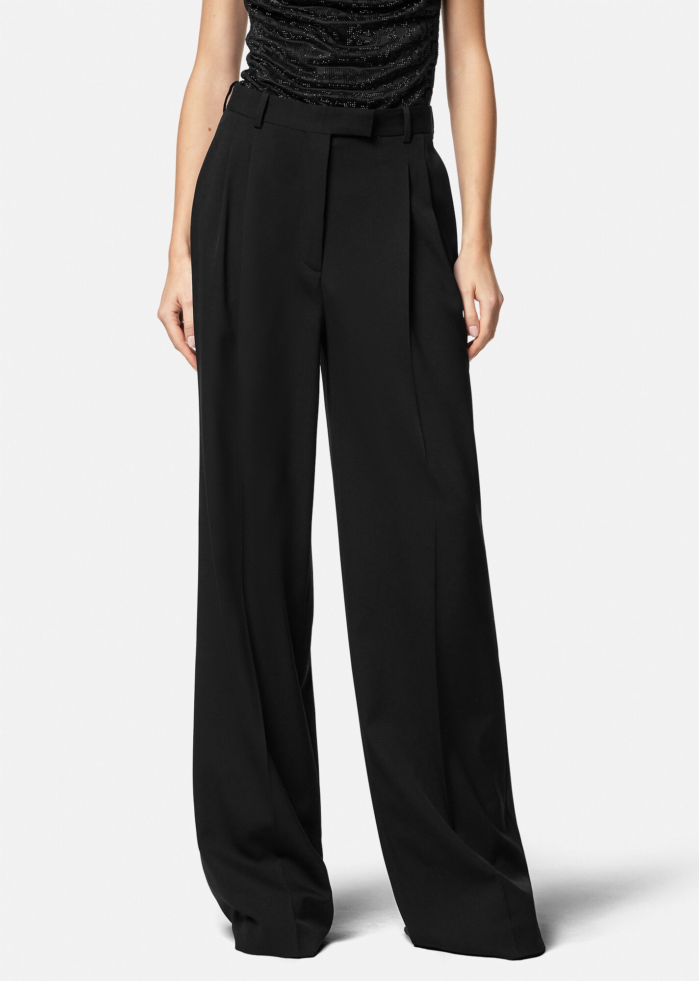 Pleated Wide-Leg Pants - 4
