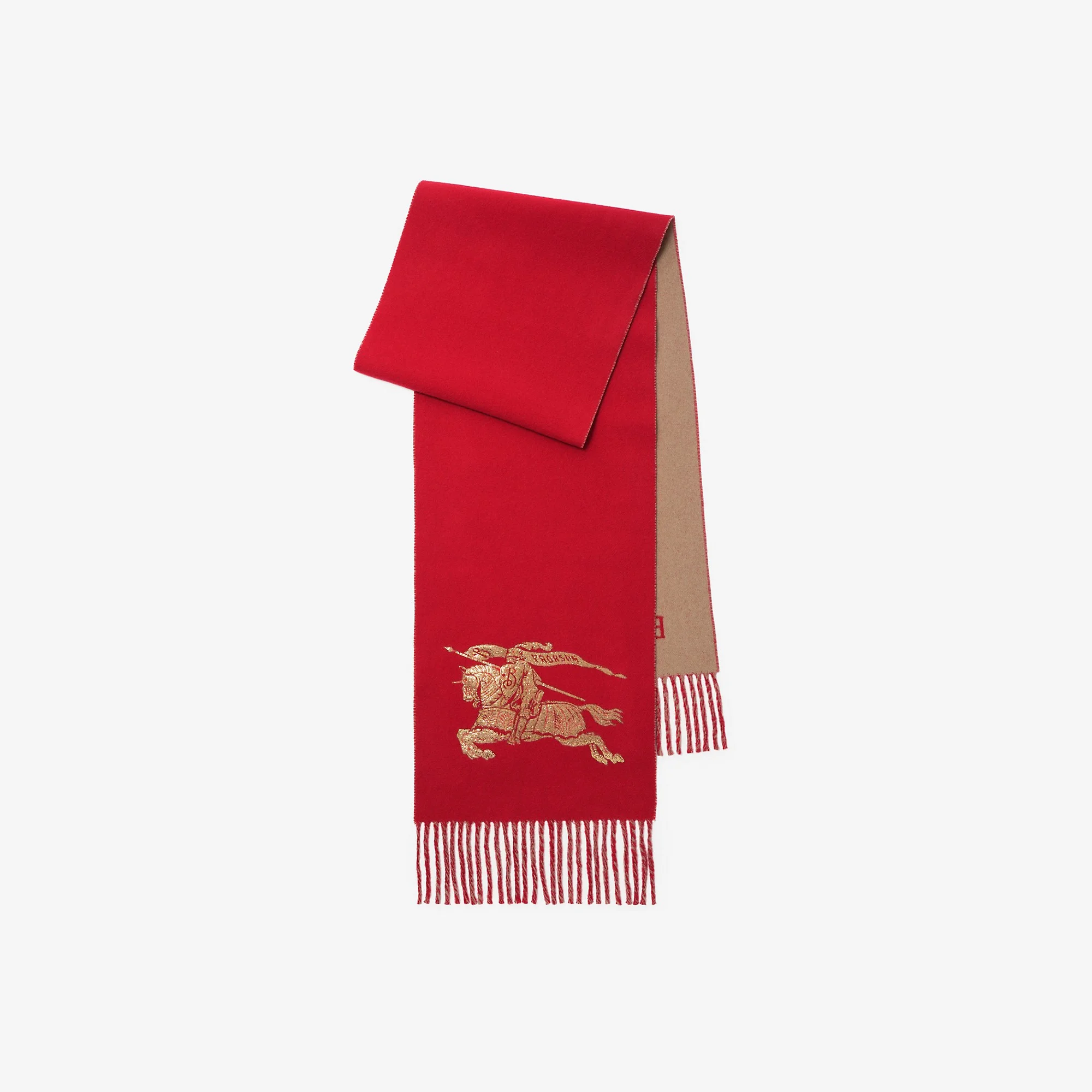 Reversible Sequin Knight Cashmere Scarf - 1