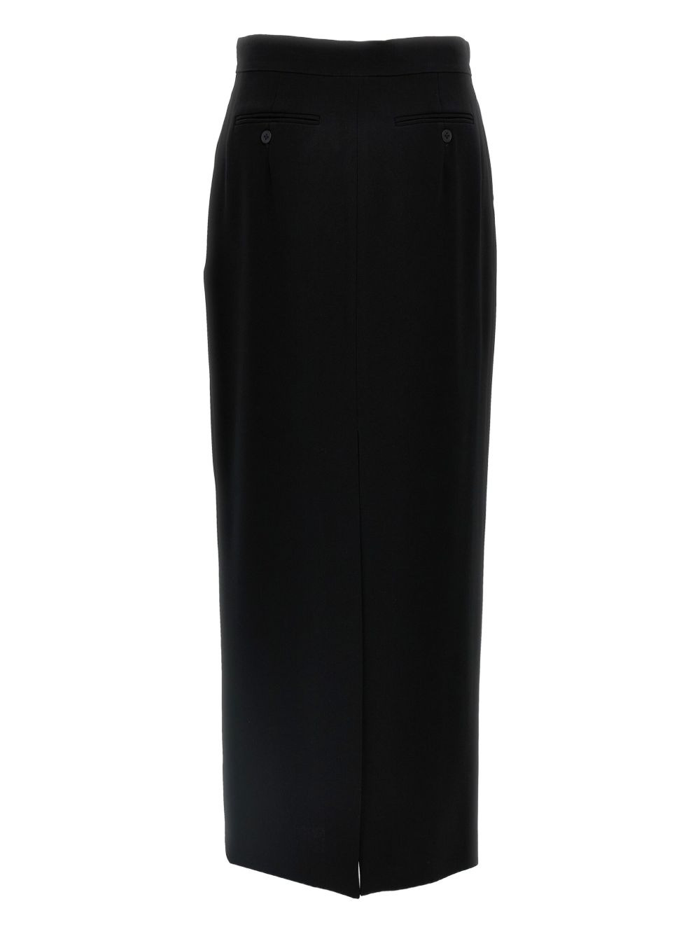 pleated back-split midi skirt - 2