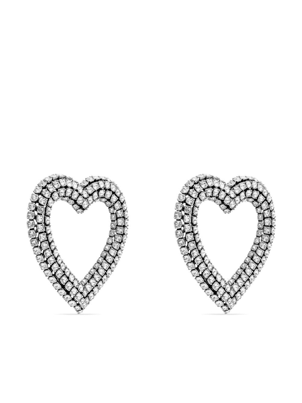 Heart 2.0 crystal-embellished earrings - 3