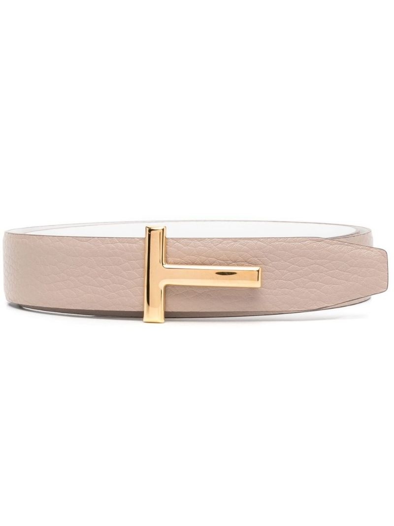 T-shaped-hinge leather belt - 1
