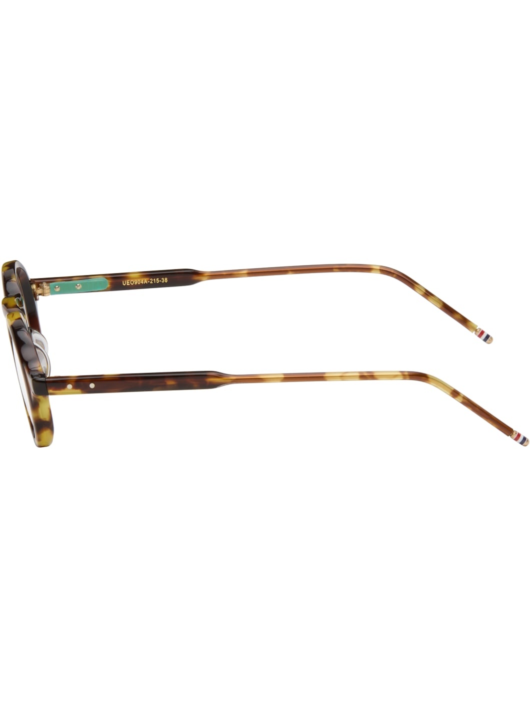 Beige & Brown Acetate Round Glasses - 3