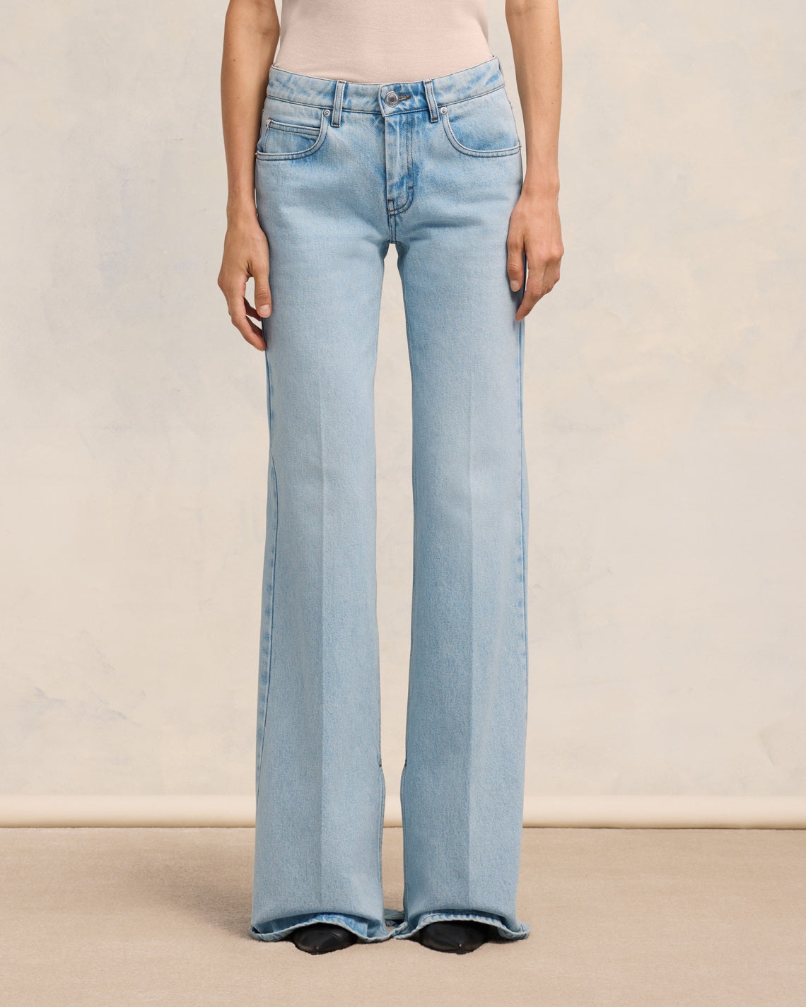 SLITTED FLARE FIT JEANS - 3