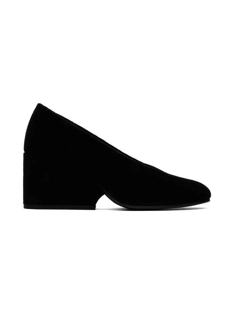 Black Velvet Wedge Heels 1