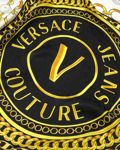 VERSACE JEANS COUTURE V-Emblem Chain Large Silk Foulard outlook