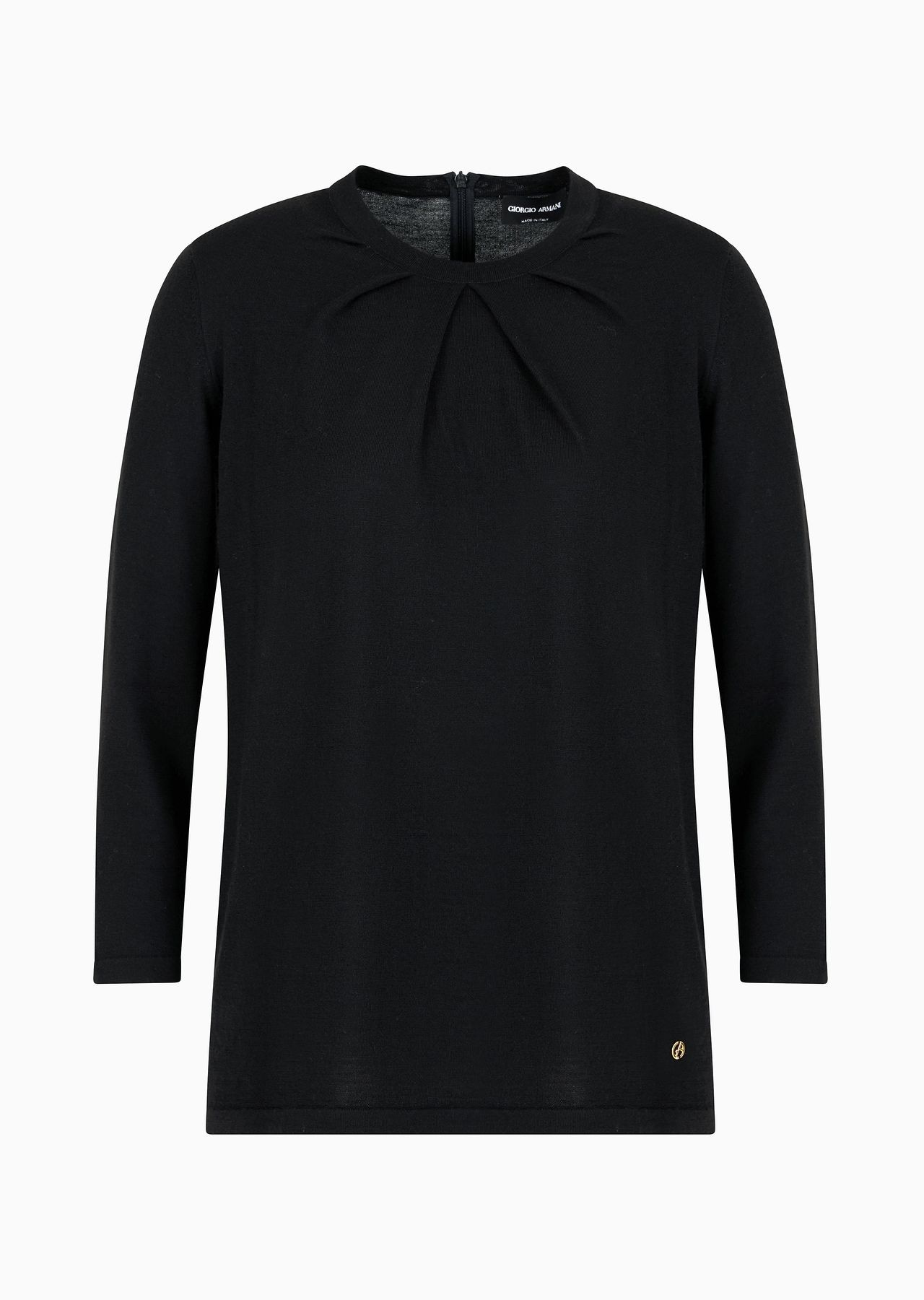 Virgin-wool, crew-neck jumper - 1