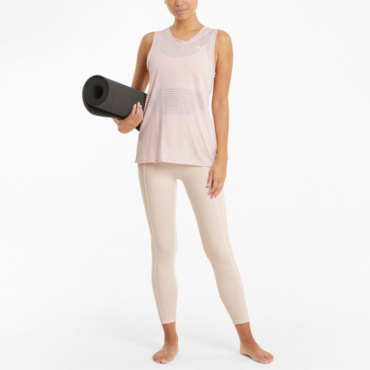(WMNS) PUMA Studio Burnout Training Tank Top 'Pink' 520225-27 - 3