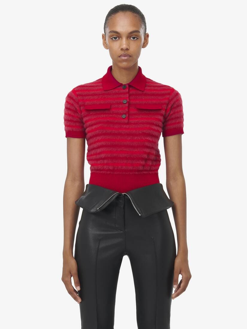 Striped Short Sleeved Top - 2