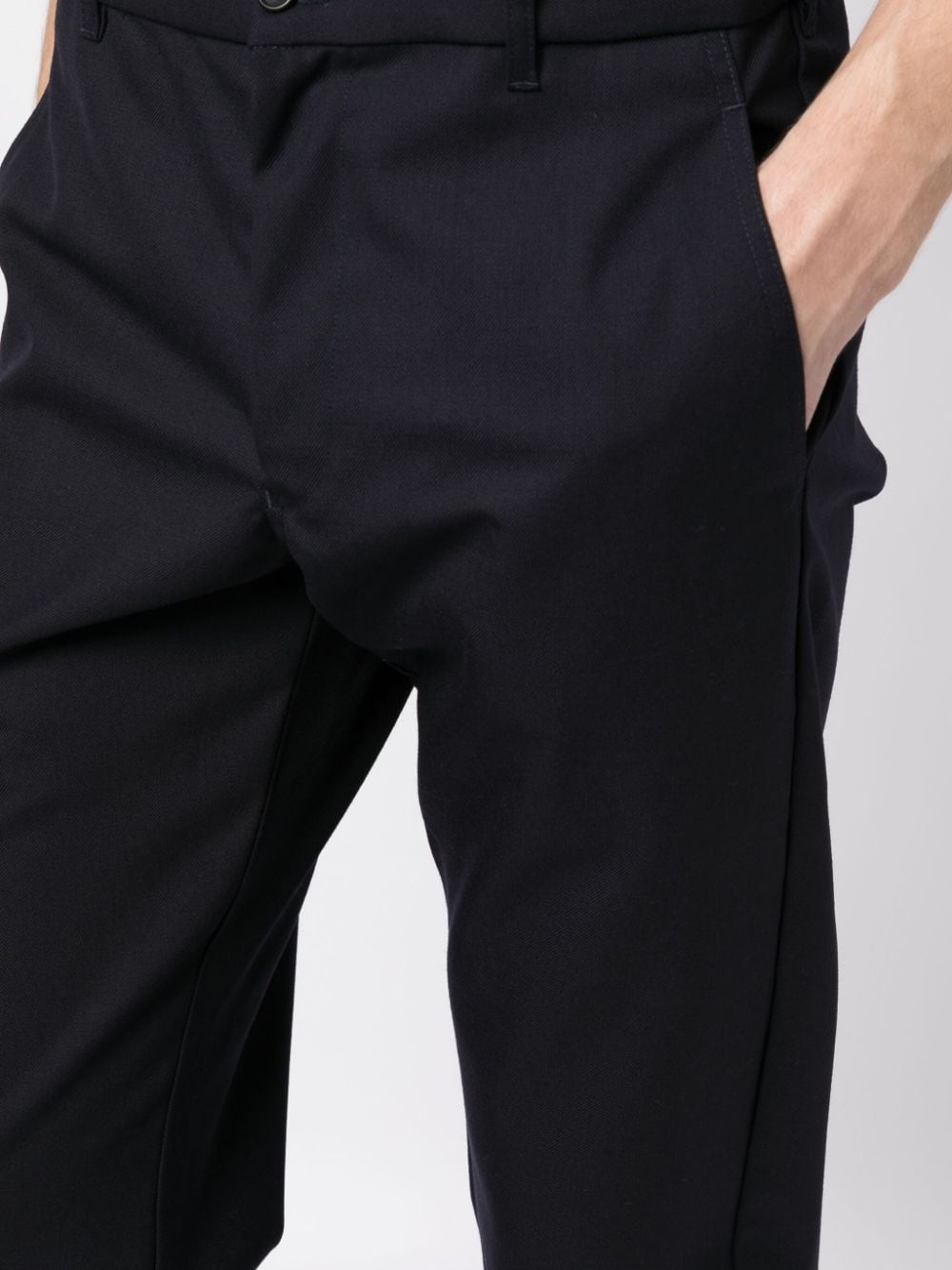 straight-leg wool tailored trousers - 5