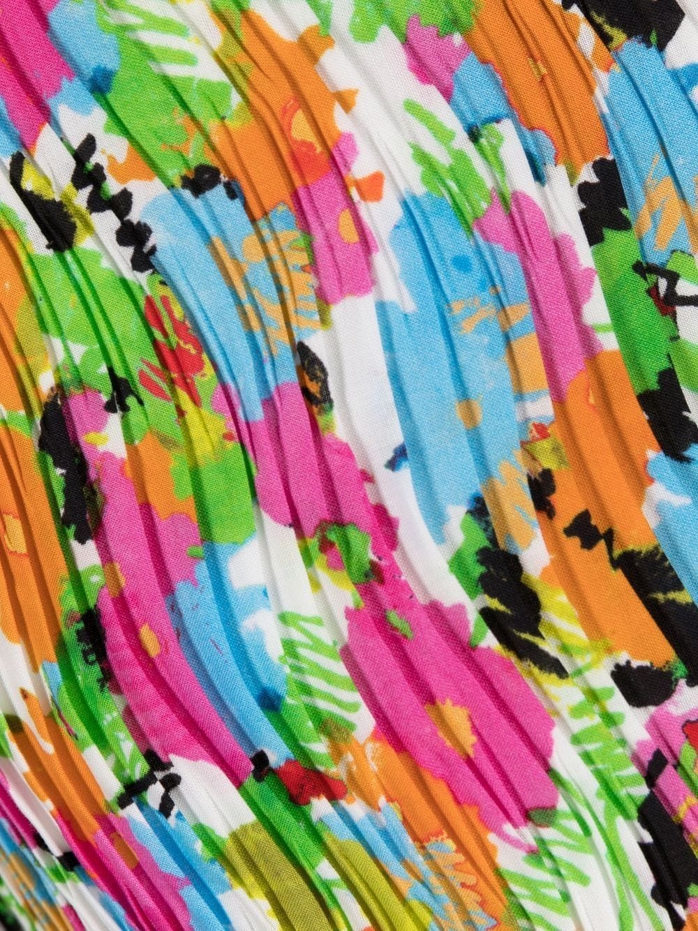 abstract-print pleated shorts - 6