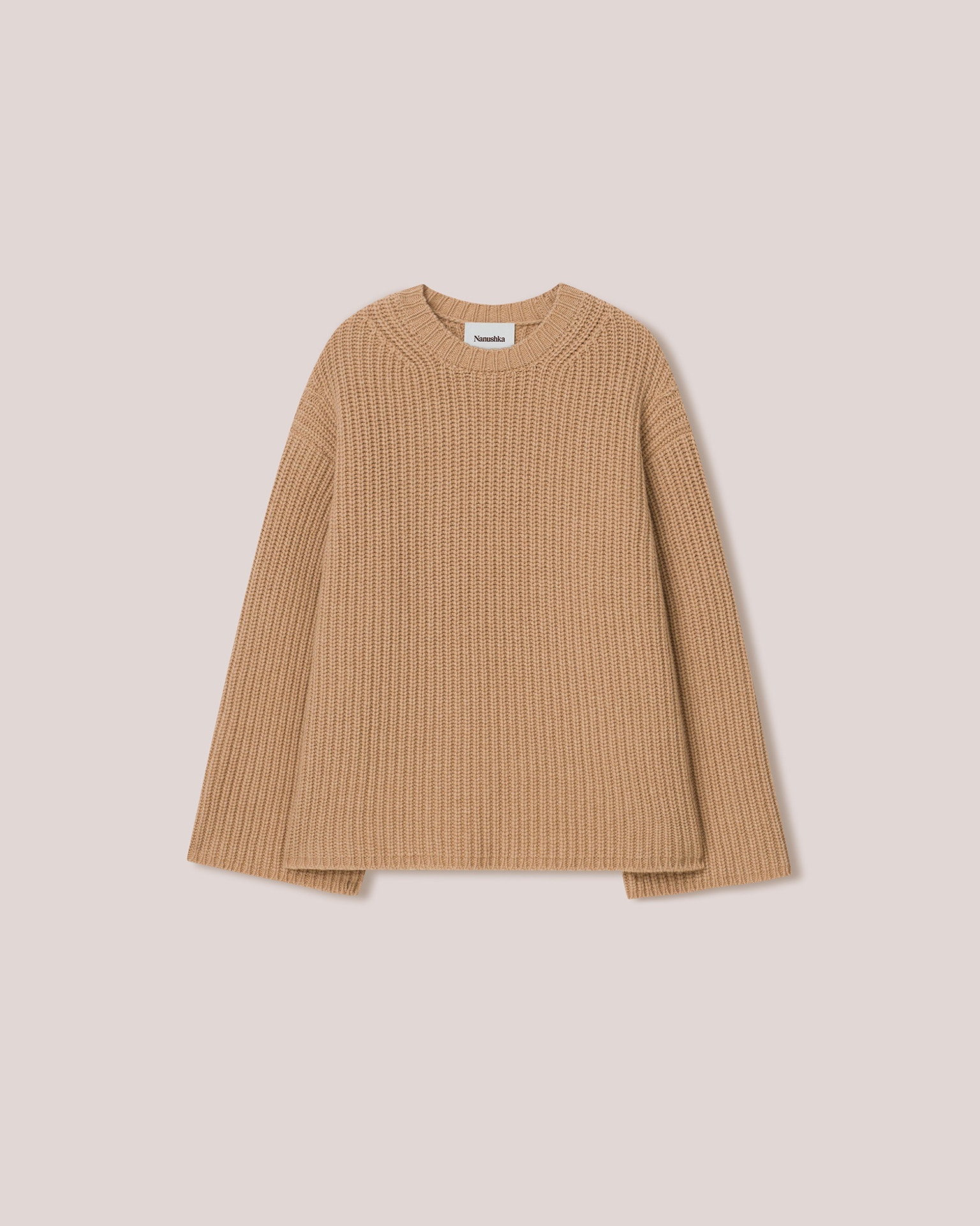MAURA - Cashmere-merino chunky sweater - Camel - 5