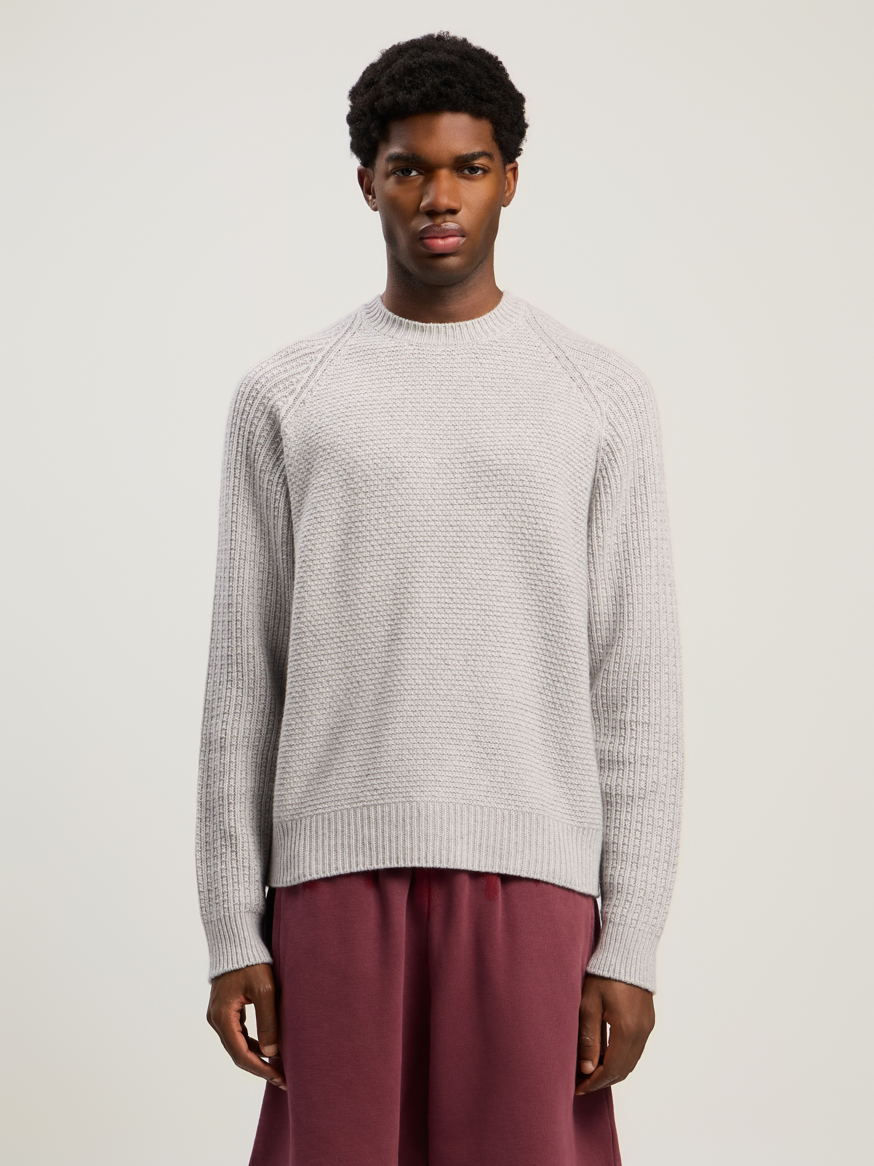Curved Logo Ribbed Sweater - 2
