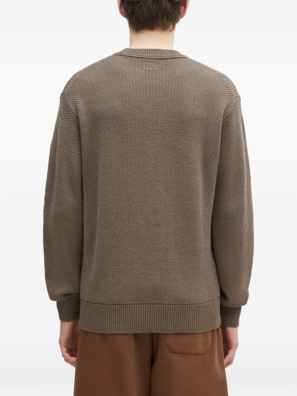 lens pocket-detail textured sweater - 4