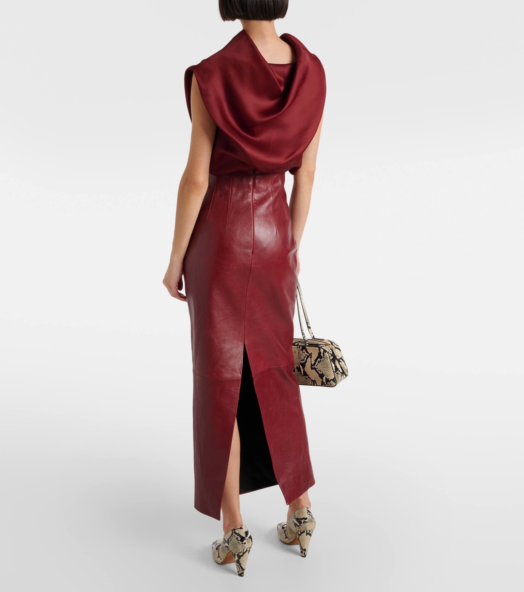 Loxley leather maxi skirt - 3