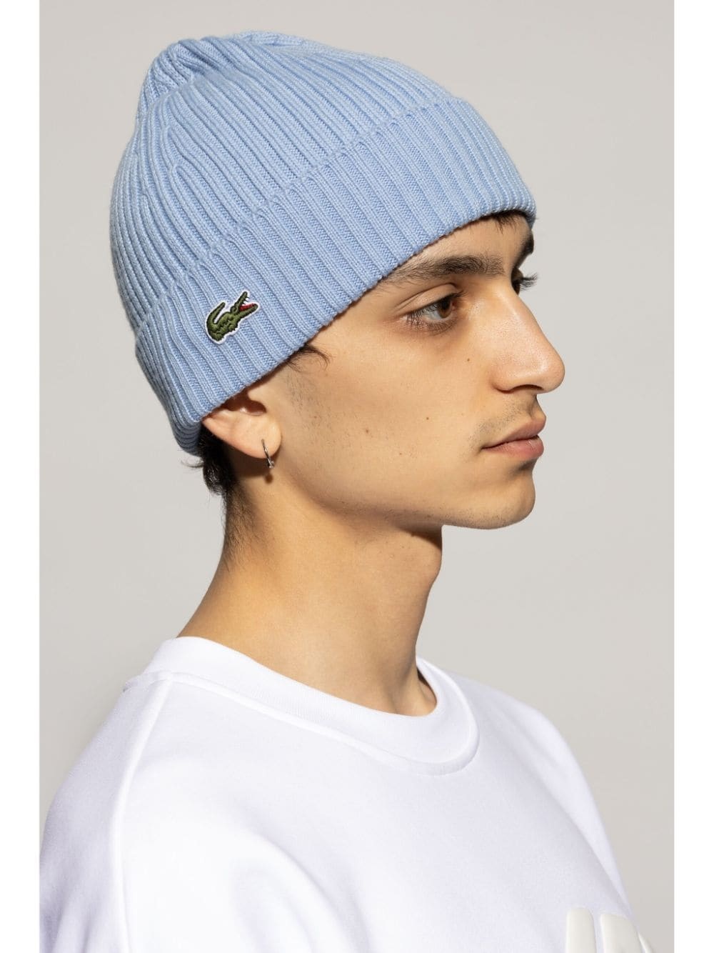 logo-embroidered knit hat - 3