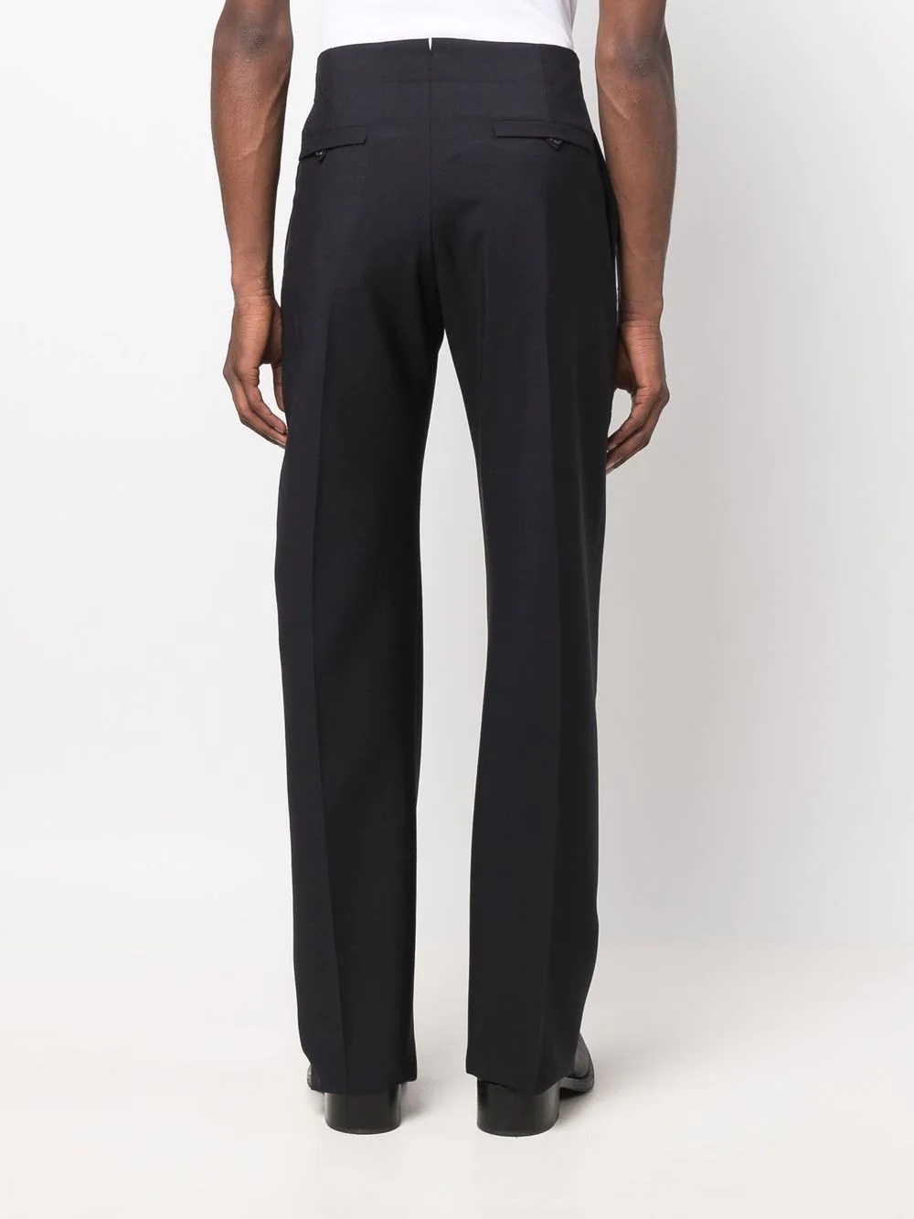 slim-fit wool tailored trousers - 4