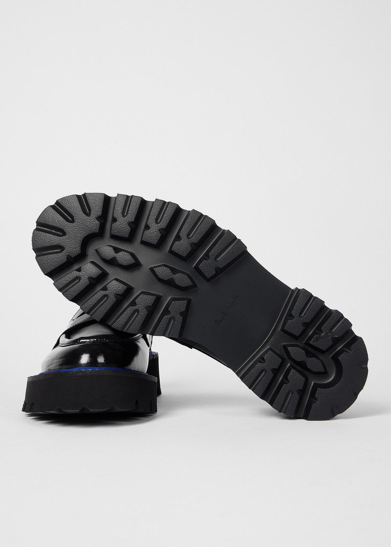 Women's Black Chunky High Shine 'Magpie' Loafers 4