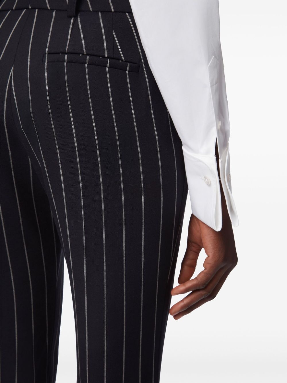 pinstripe wool pants - 5