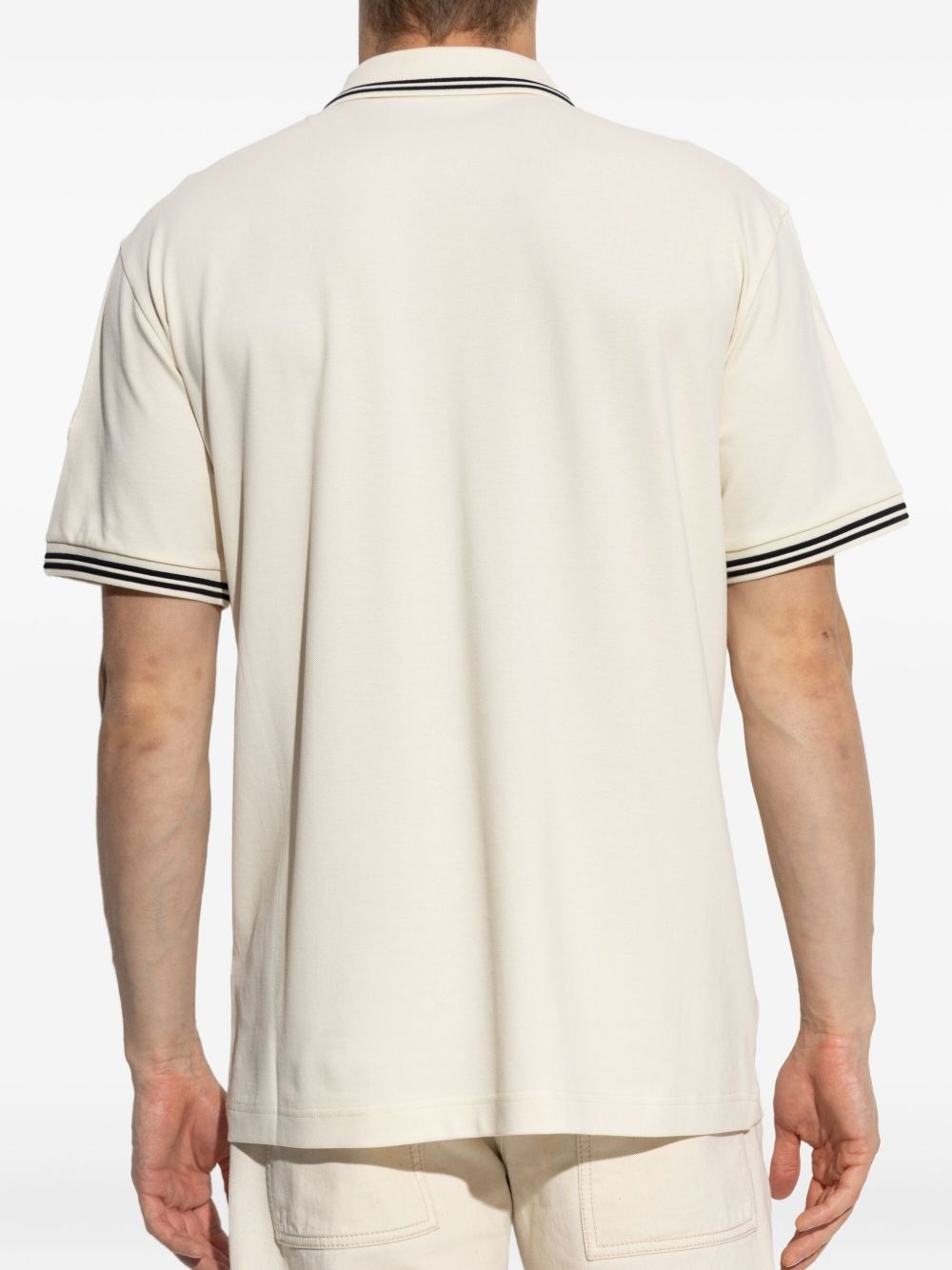 logo-patch polo shirt - 4