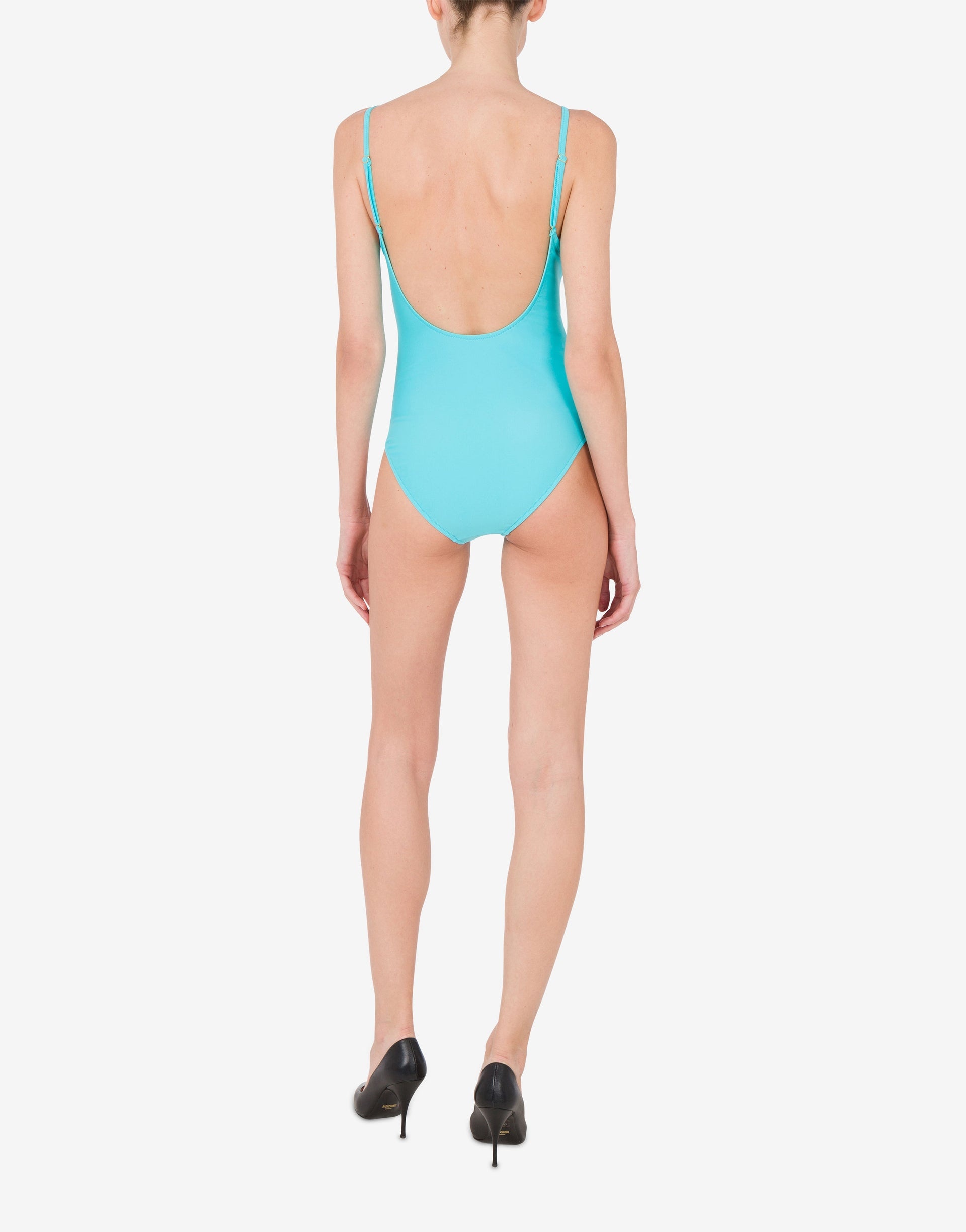 RUBBER LOGO ONE-PIECE SWIMSUIT - 2