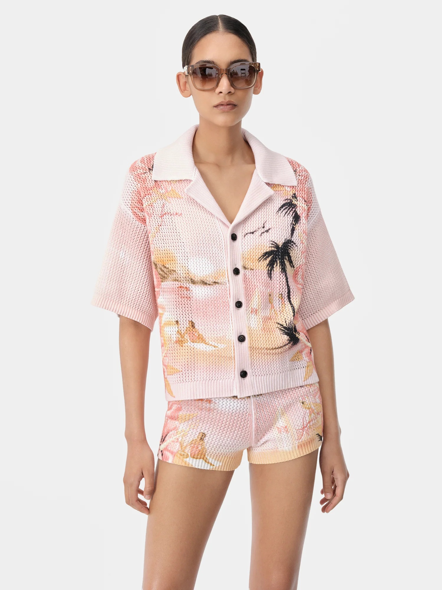 WOMEN'S AMIRI PARADISE CROCHET POLO - 3