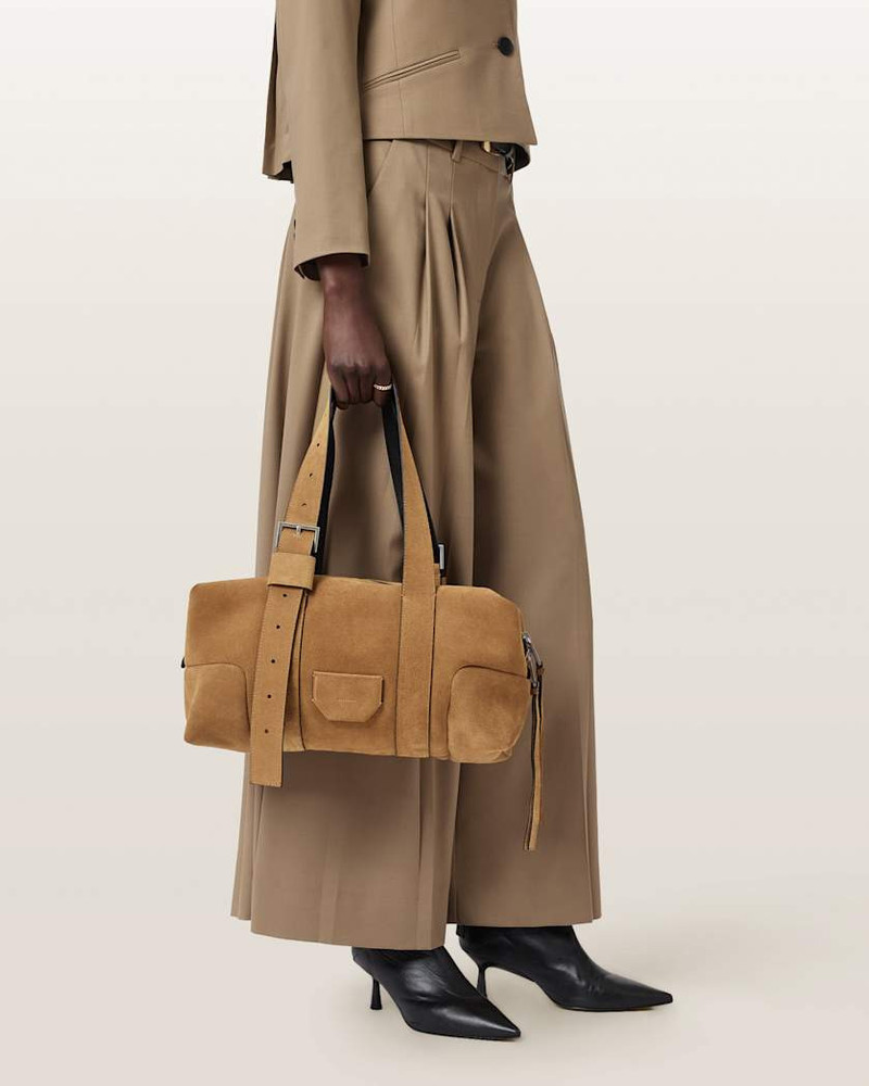 ALLSAINTS ARES SUEDE SHOULDER BAG outlook