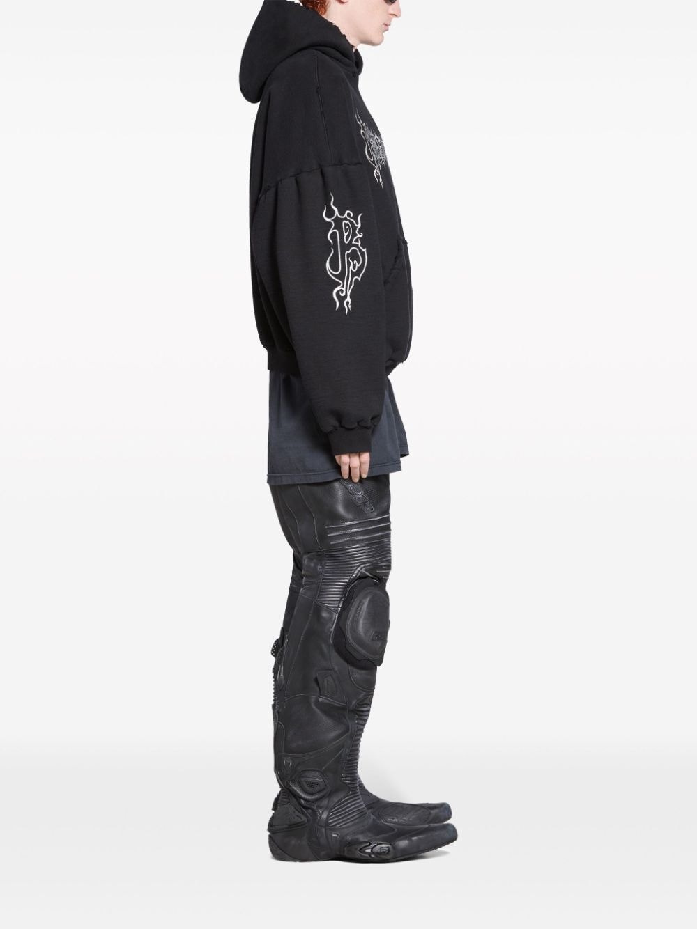 Darkwave logo-print hoodie - 3