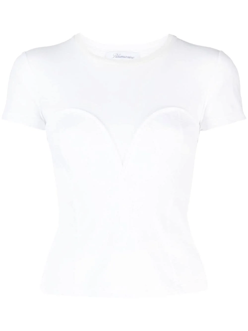 embossed-detailing cotton T-shirt - 1