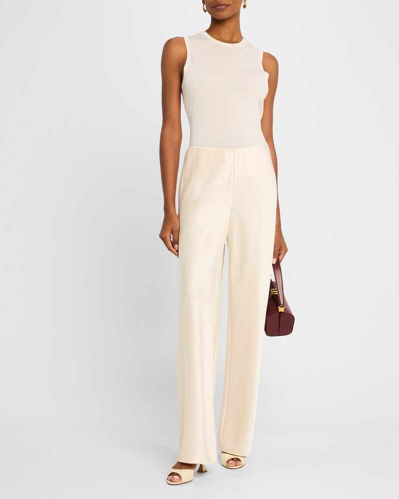 Vince Fluid Bias-Cut Crushed Satin Pants outlook