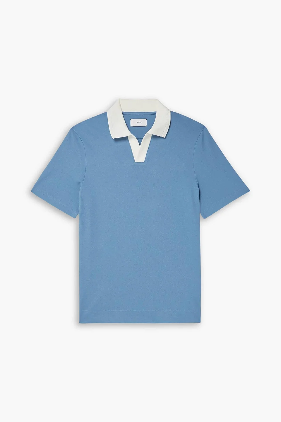 Two-tone piqué polo shirt - 1