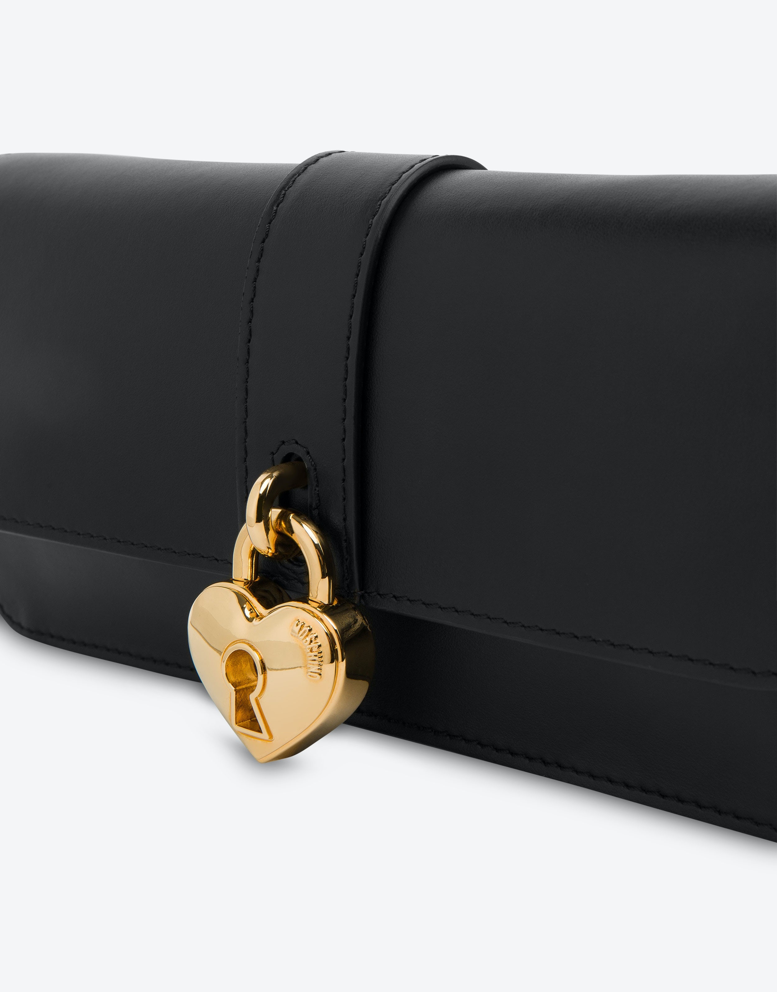 HEART LOCK CALFSKIN CLUTCH - 4
