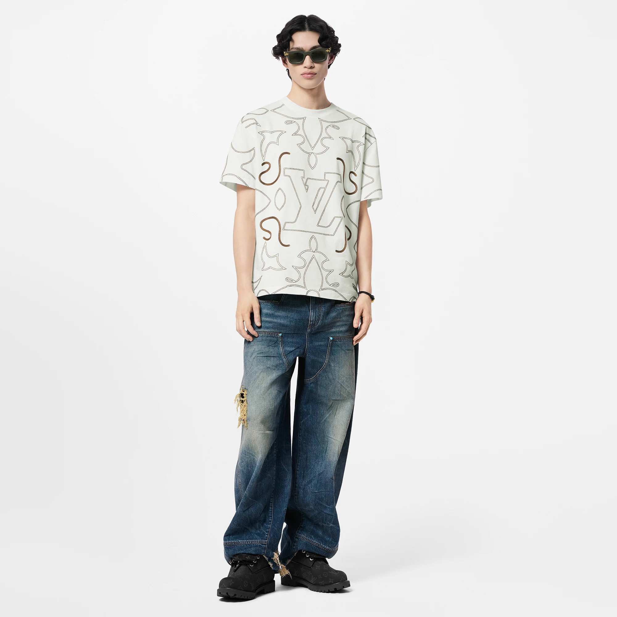 Embroidered Cotton T-Shirt - 3