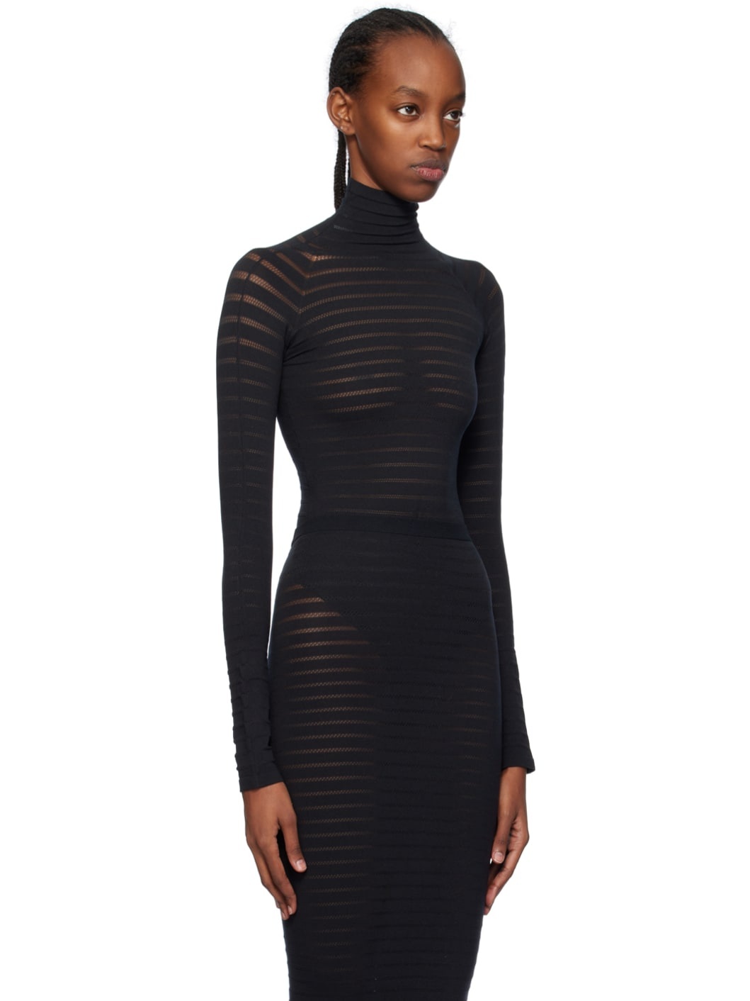 Black High Neck Bodysuit - 2