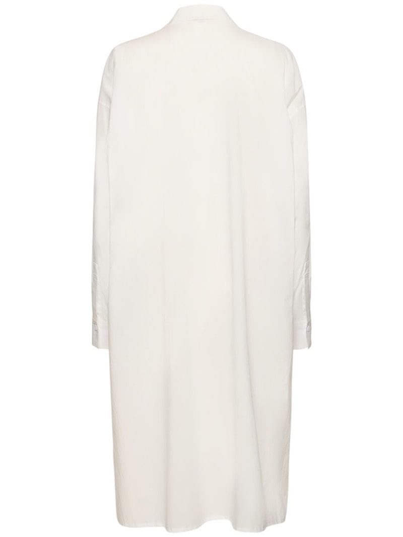 Asymmetric gathered cotton midi dress - 5