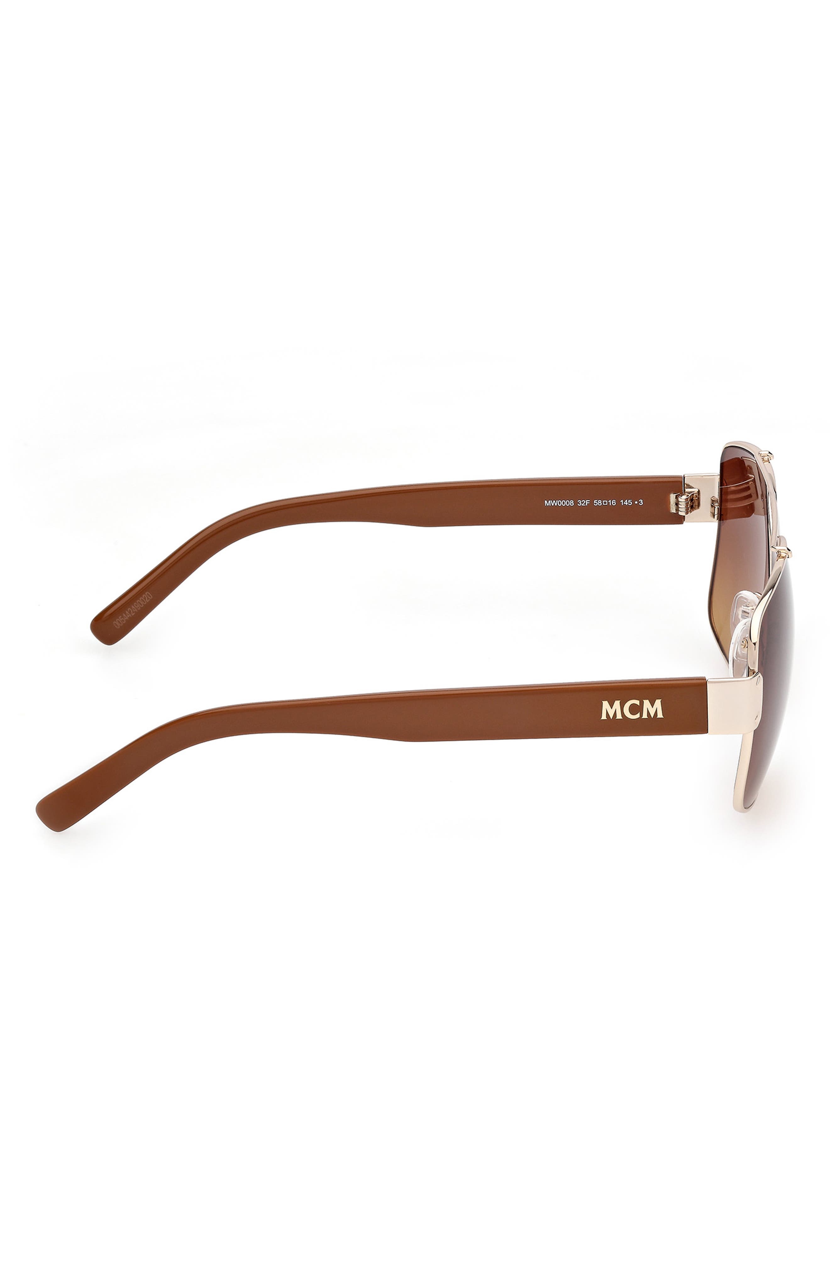 MCM 58mm Navigator Sunglasses in Gold /Gradient Brown at Nordstrom - 6
