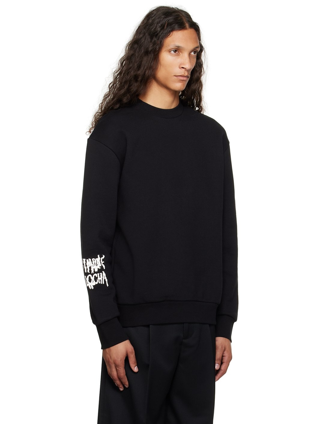 Black Ribbon Logo Sweatshirt - 2