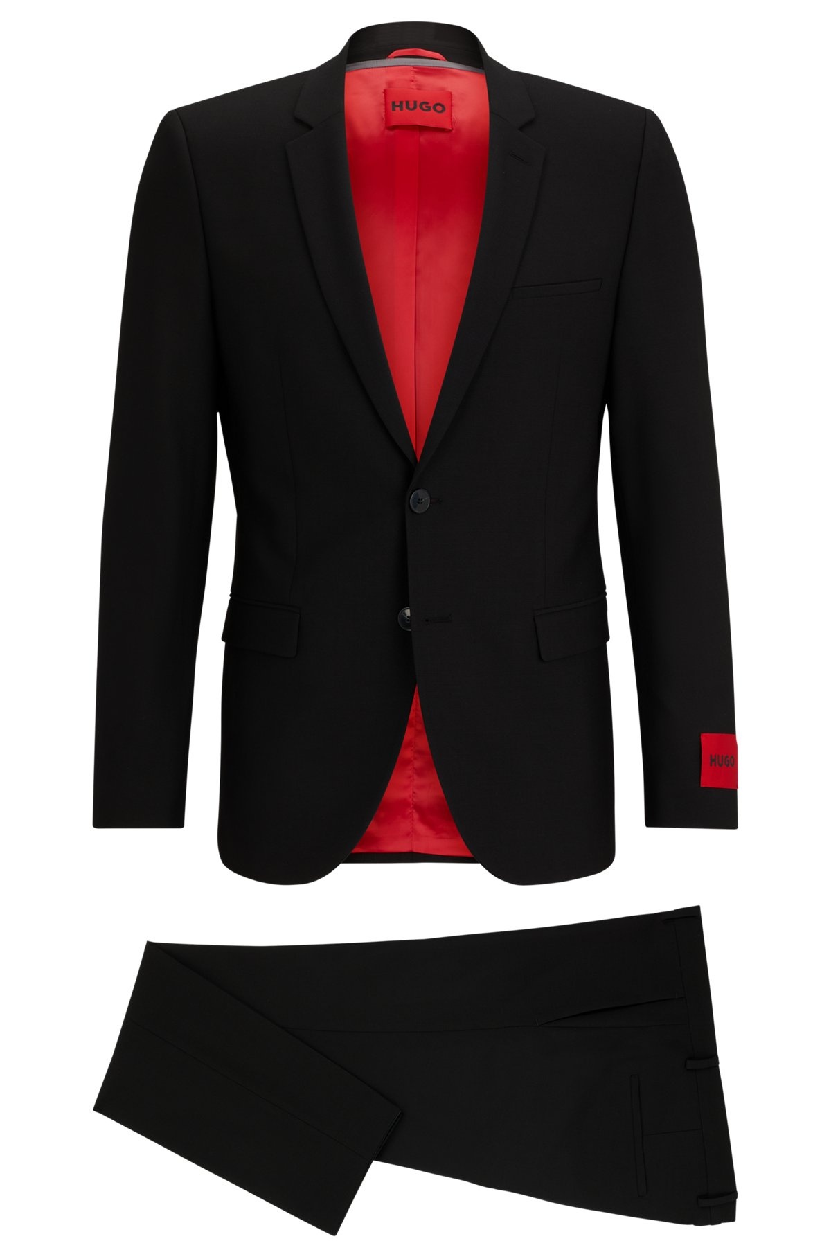 EXTRA-SLIM-FIT SUIT IN A STRUCTURED WOOL BLEND - 9