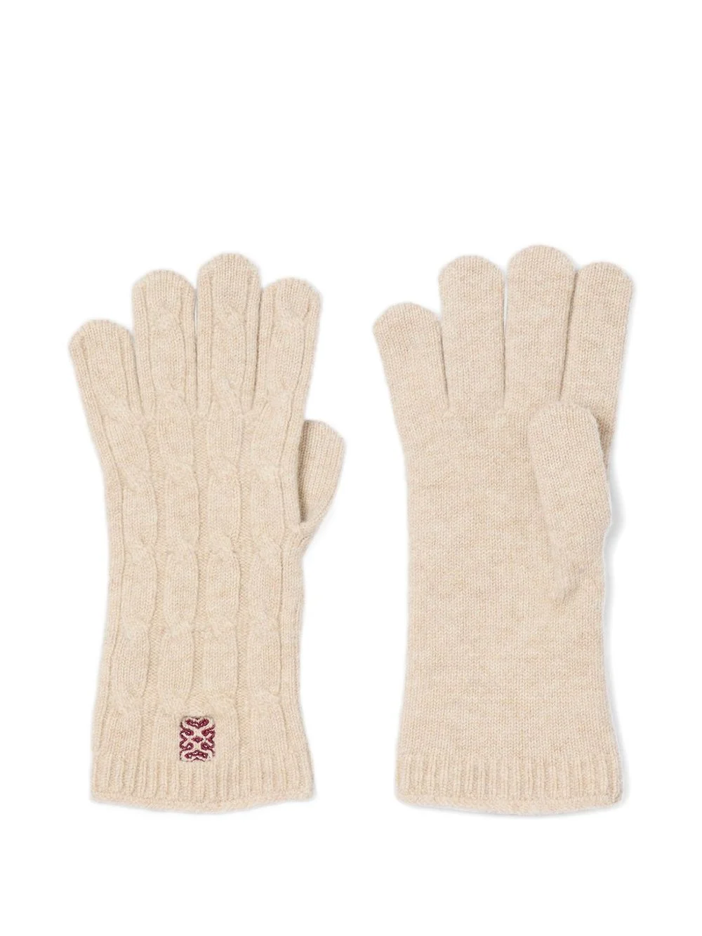 cable-knit gloves - 1