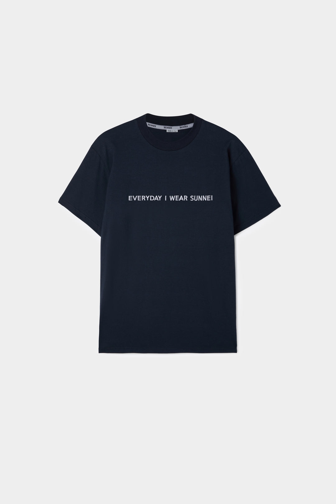 BLUE T-SHIRT WITH EVERYDAY I WEAR SUNNEI EMBROIDERY - 1