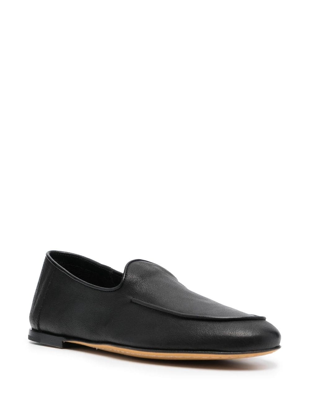almond-toe leather loafers - 2