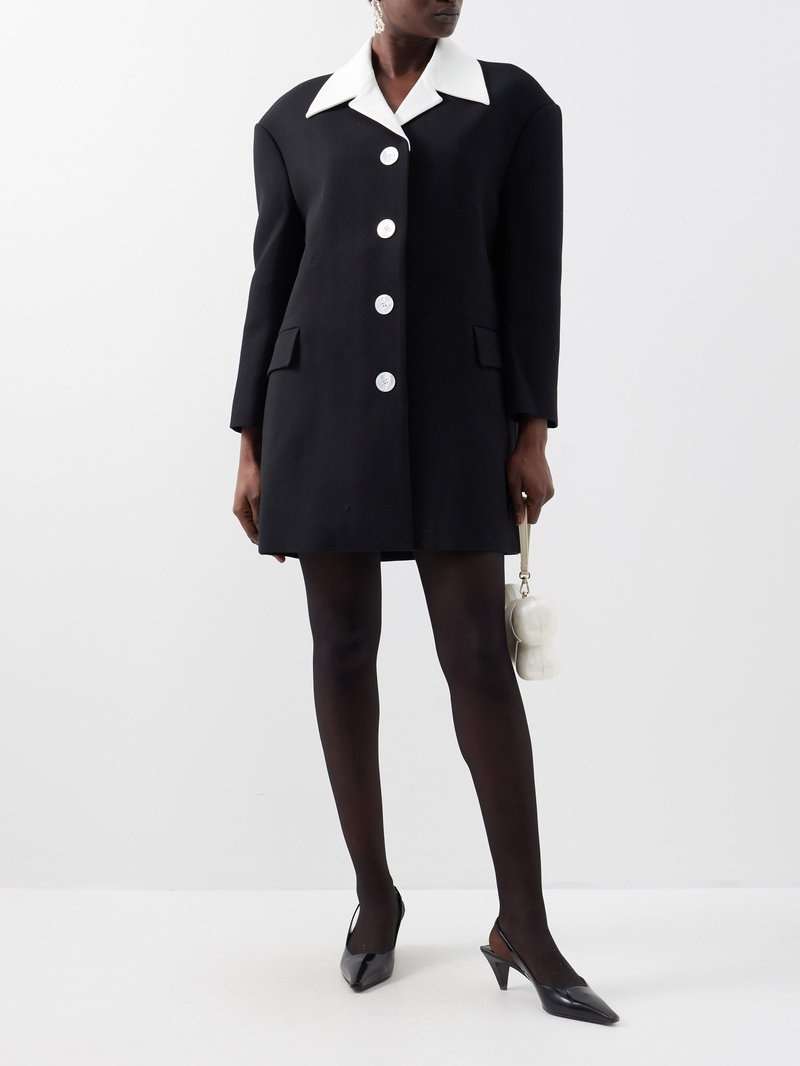 Black Single Breasted Coat - 2
