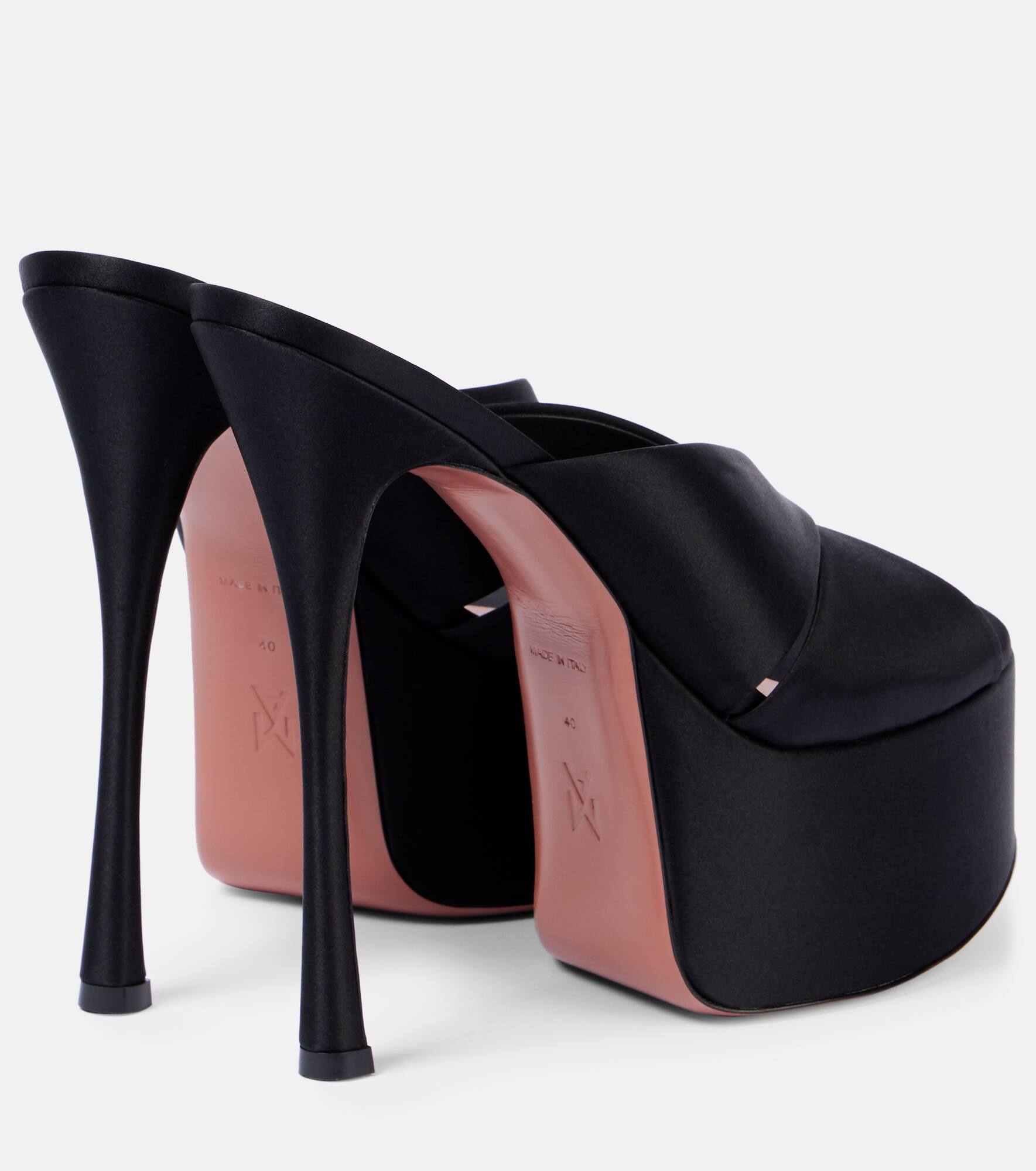 Salma 155 satin platform mules - 2