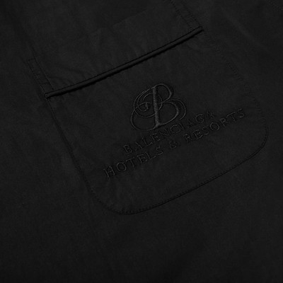 BALENCIAGA Balenciaga Short Sleeve Embroidered Pocket Logo Vacation Shi outlook