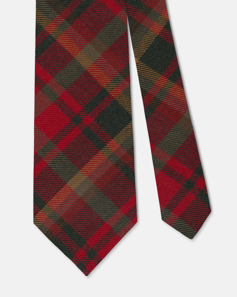 J. PRESS MADE-IN-ENGLAND MAPLE LEAF TARTAN WOOL TIE outlook