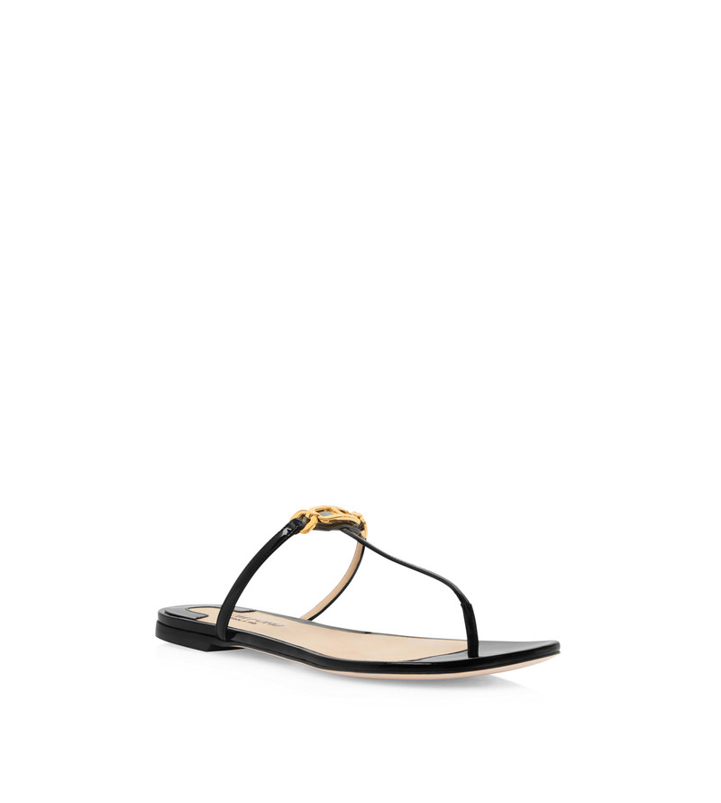 TOM FORD PATENT LEATHER WHITNEY THONG SANDAL outlook