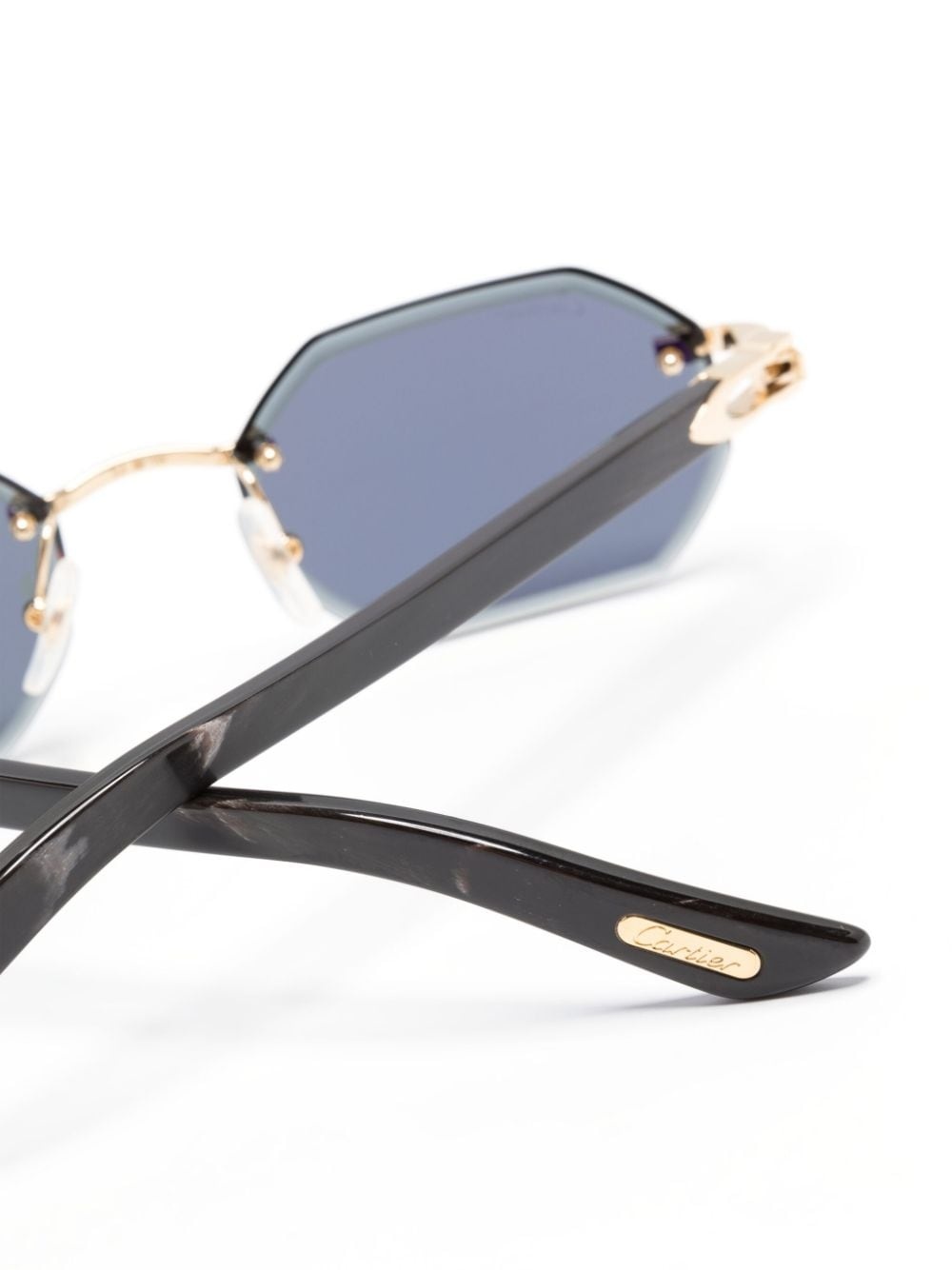 geometric rimless sunglasses - 3