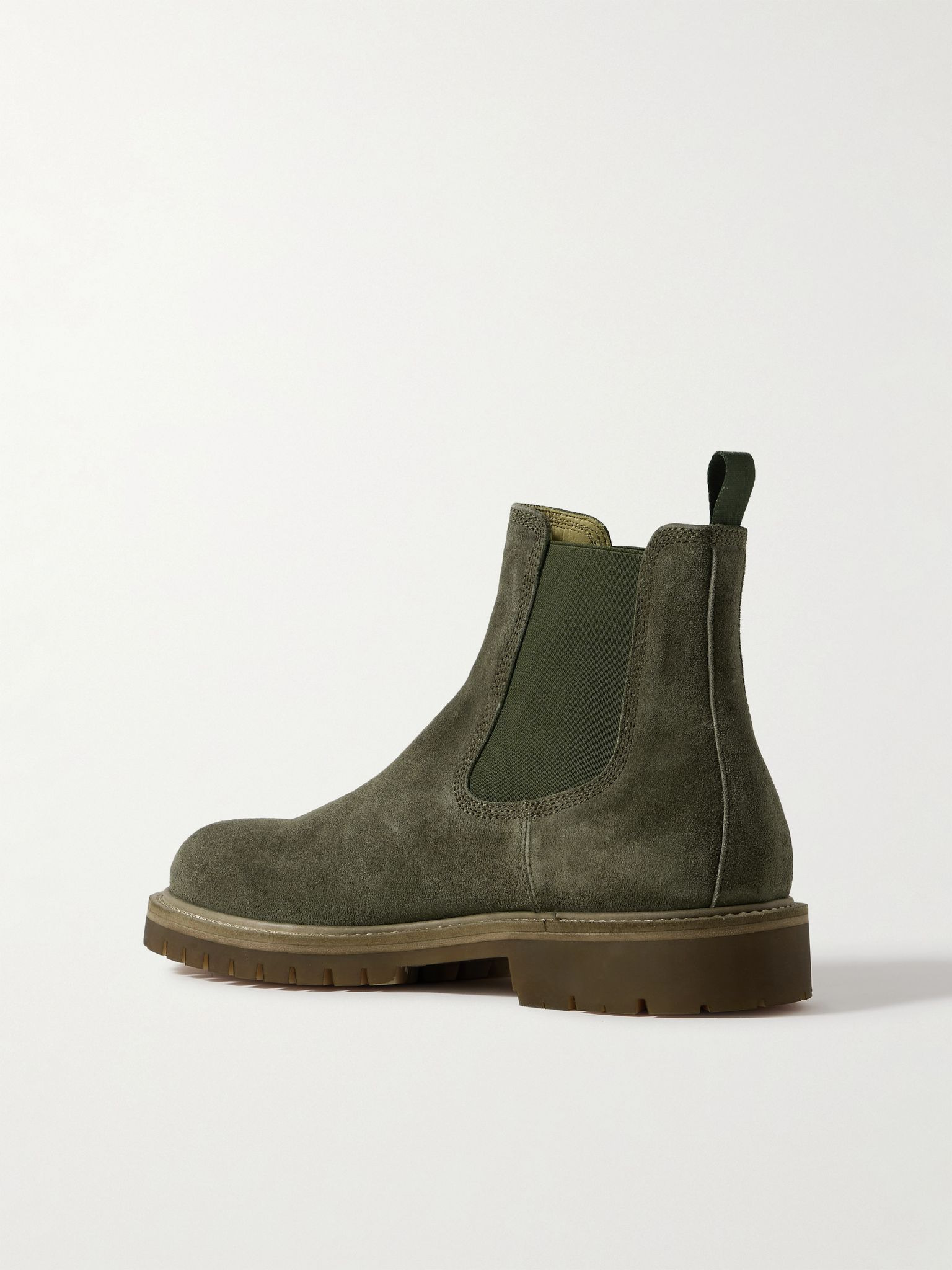 Boss 004 Suede Chelsea Boots Green - 4